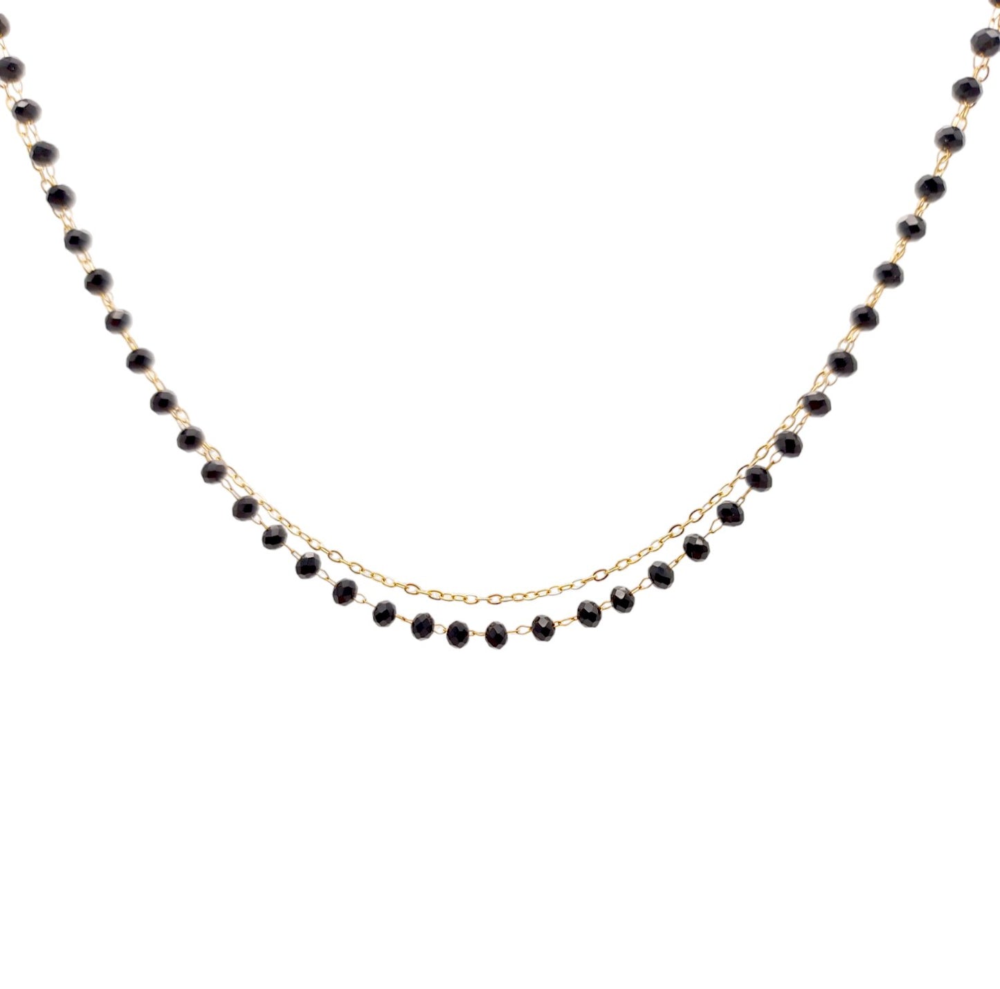 Black Crystals Necklace