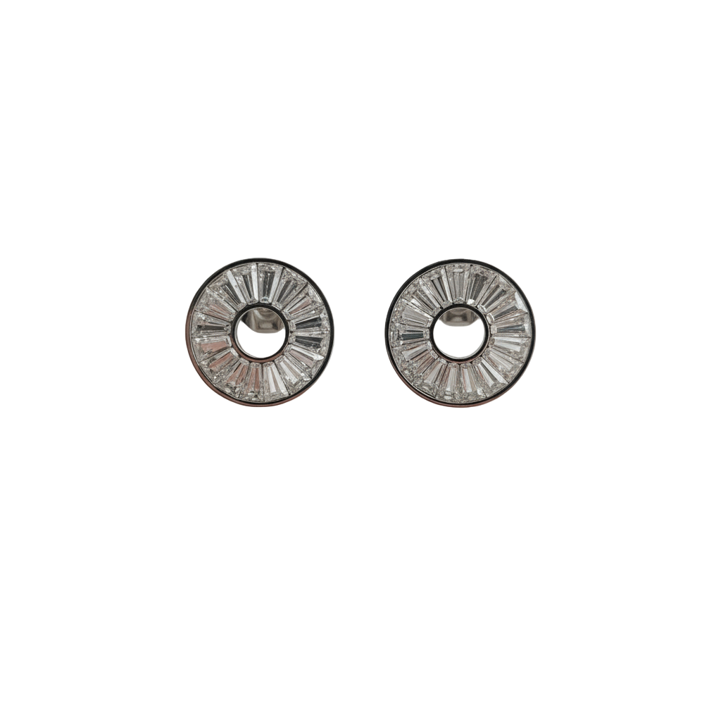 Round Zircon Earrings