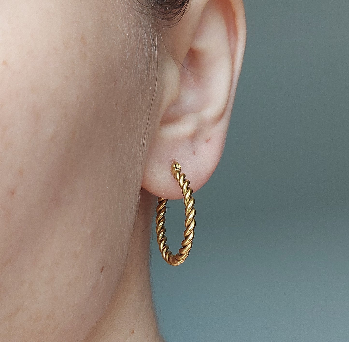 Twisted Thin Earrings