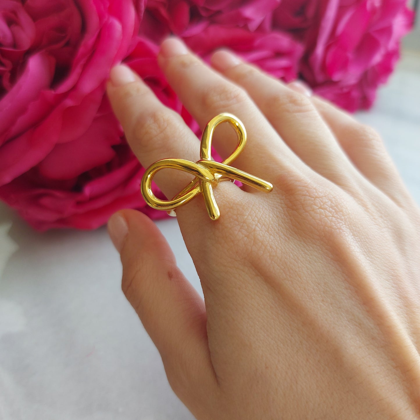 Bow Gold Ring