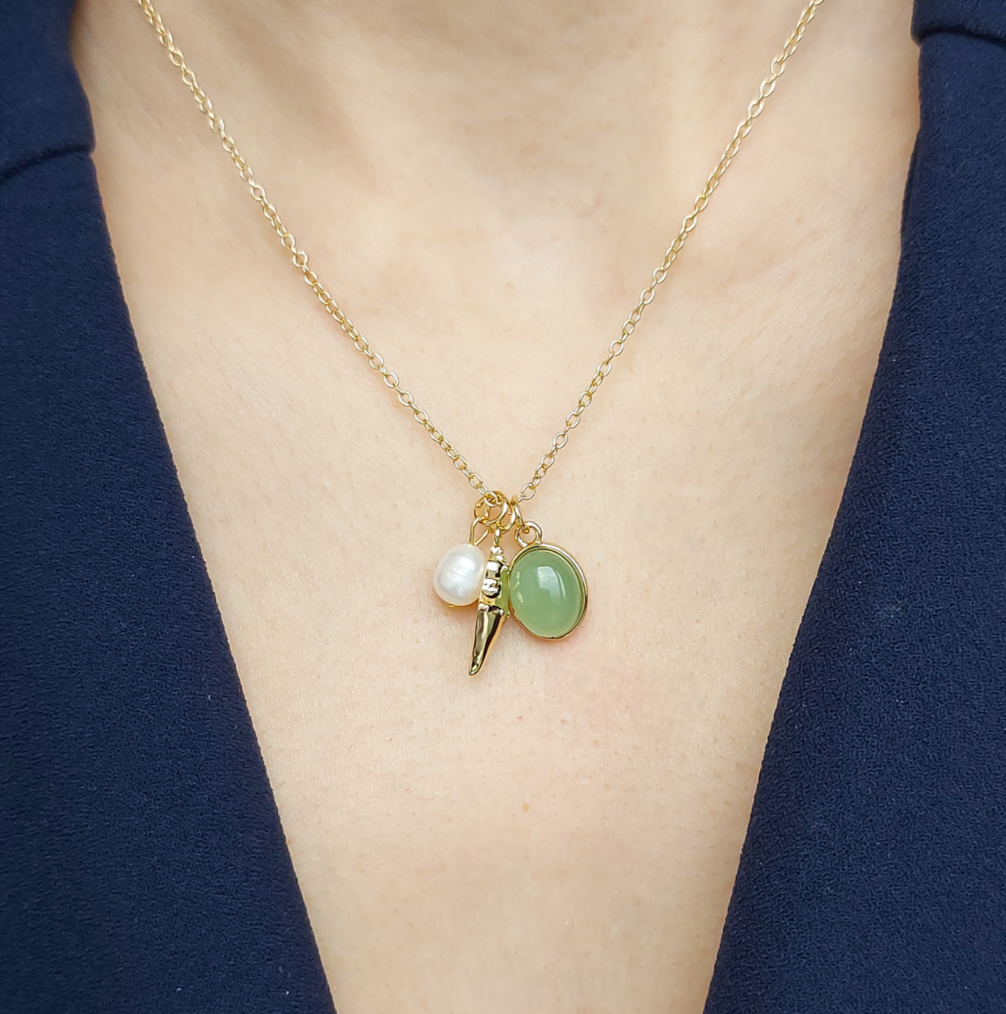 3 Pendants Summer Necklace