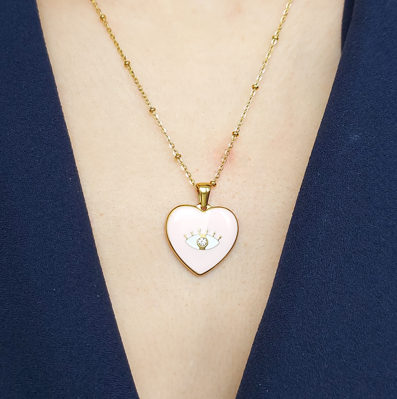 Eye Heart Necklace