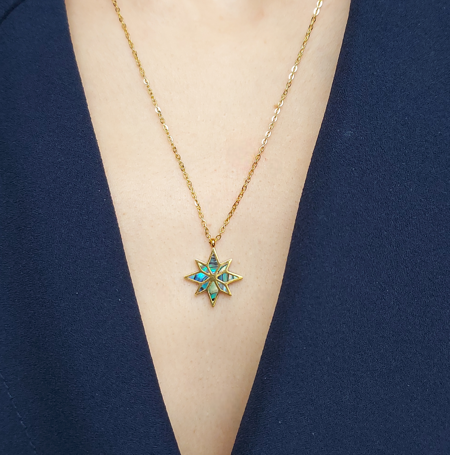 Perlamutr Star Pendant Necklace