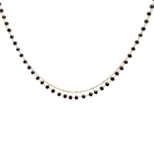 Black Crystals Necklace