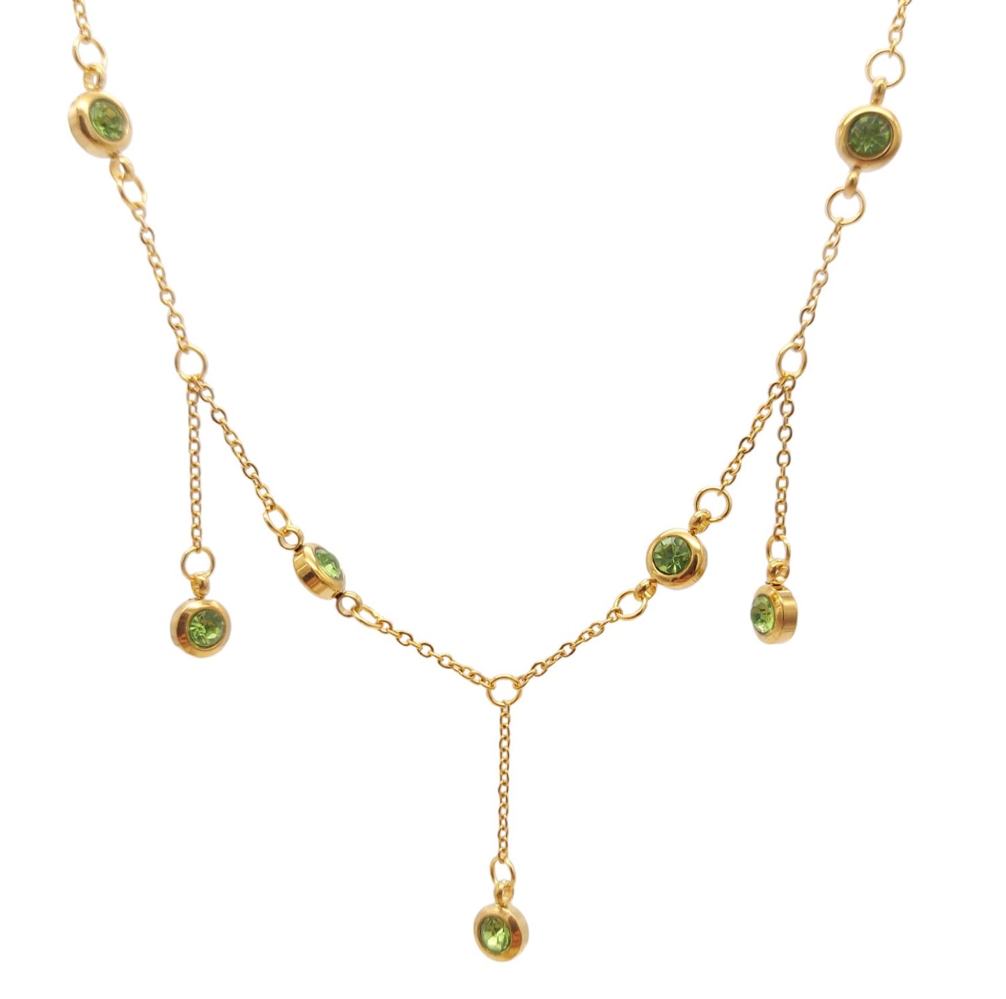 Light Green Cubic Zirconia Necklace