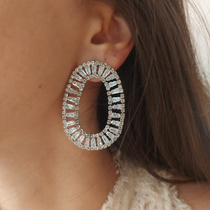 Oval Statement Earrings