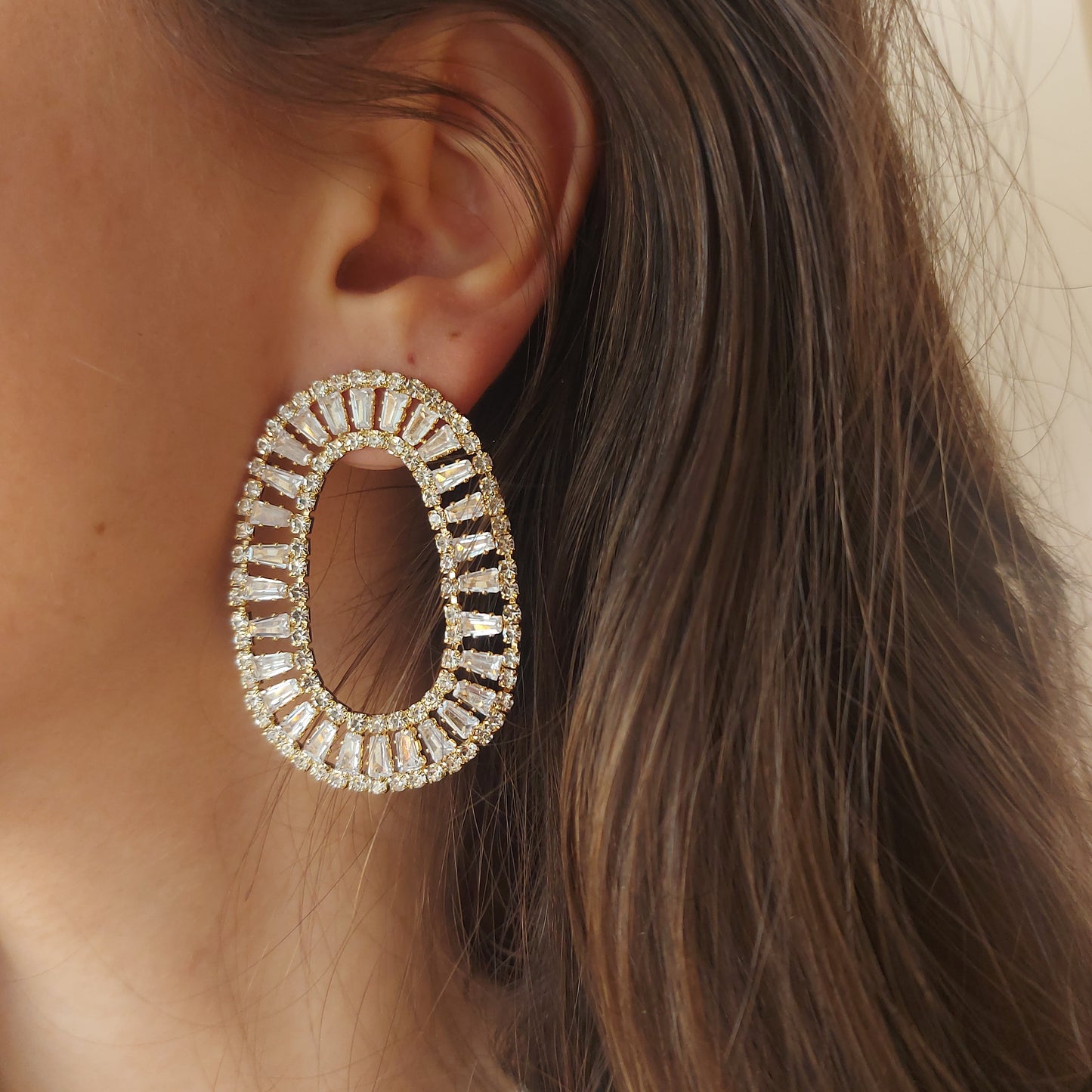 Oval Statement Earrings