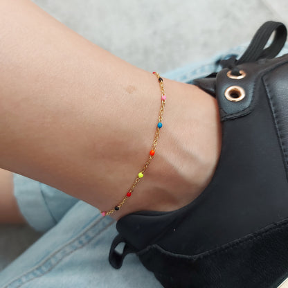 Multicolor Dots Anklet