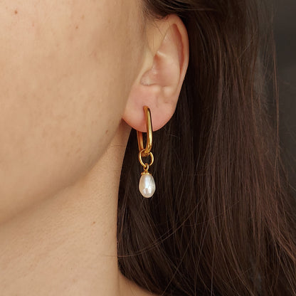 Assymetrical Pearl/Heart Earrings