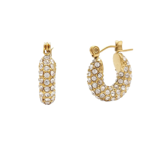 Cecilia Rhinestones Hoops