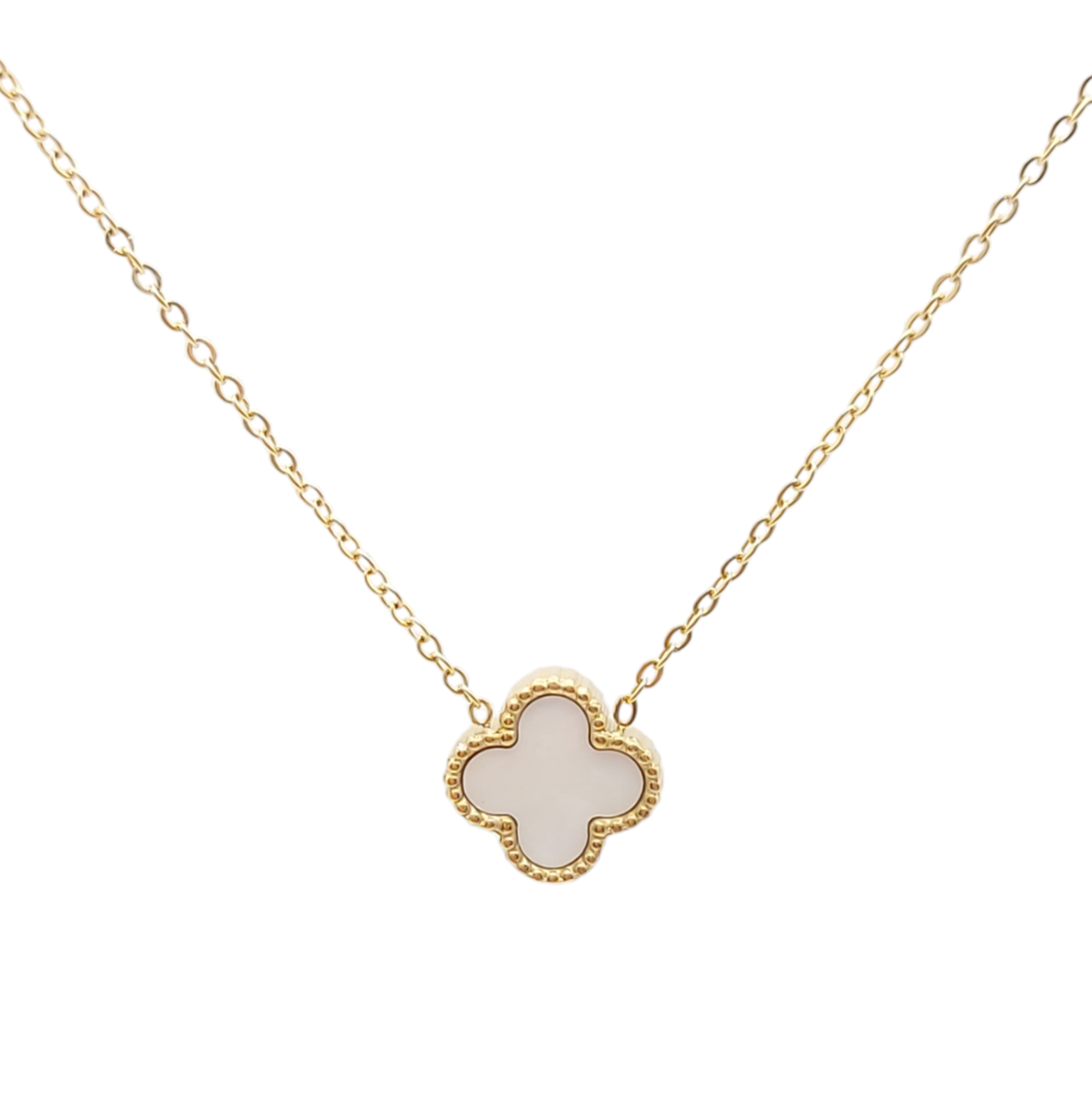 White Clover Pendant Necklace