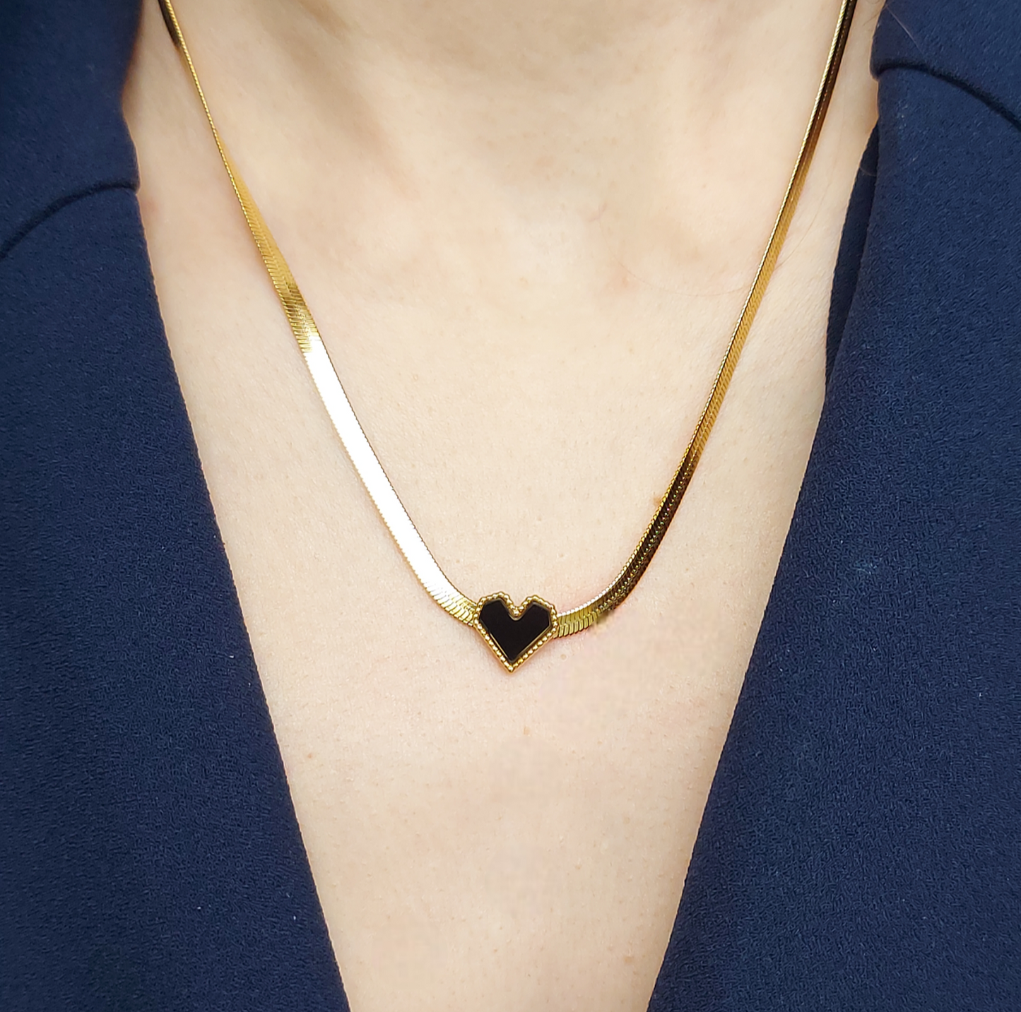 Black Heart Necklace